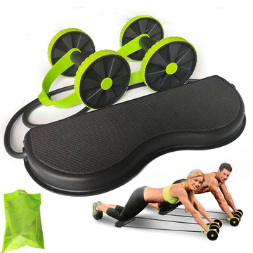AB Wheels Roller Stretch Elastic Abdominal Resistance Pull Rope Tool AB roller for Abdominal muscle trainer exercise